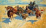 Downing the Night Leader by Frederic Remington